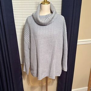 Talbots Light Blue Cowl Neck Oversized  Sweater